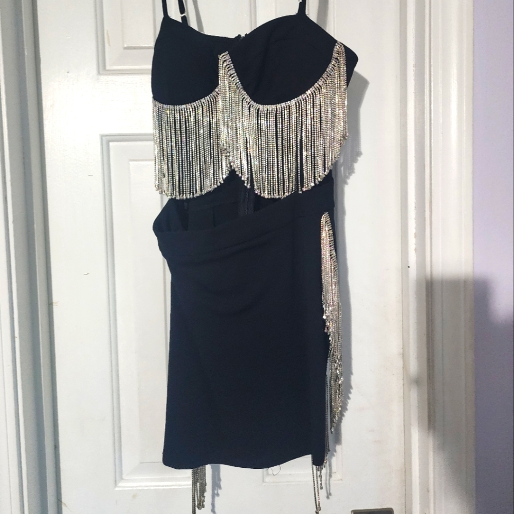 Rhinestone cocktail dress